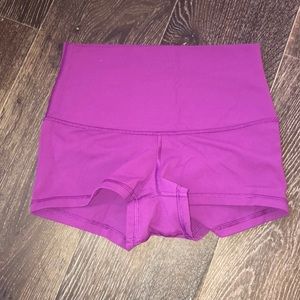 Lululemon “boogie” shorts, size 6, magenta colored